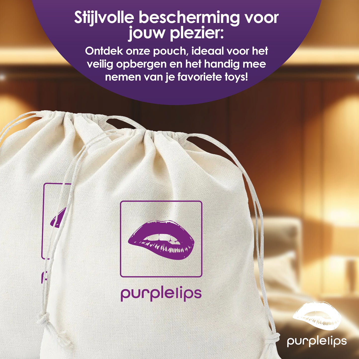 Purplelips - Toy Pouch beige