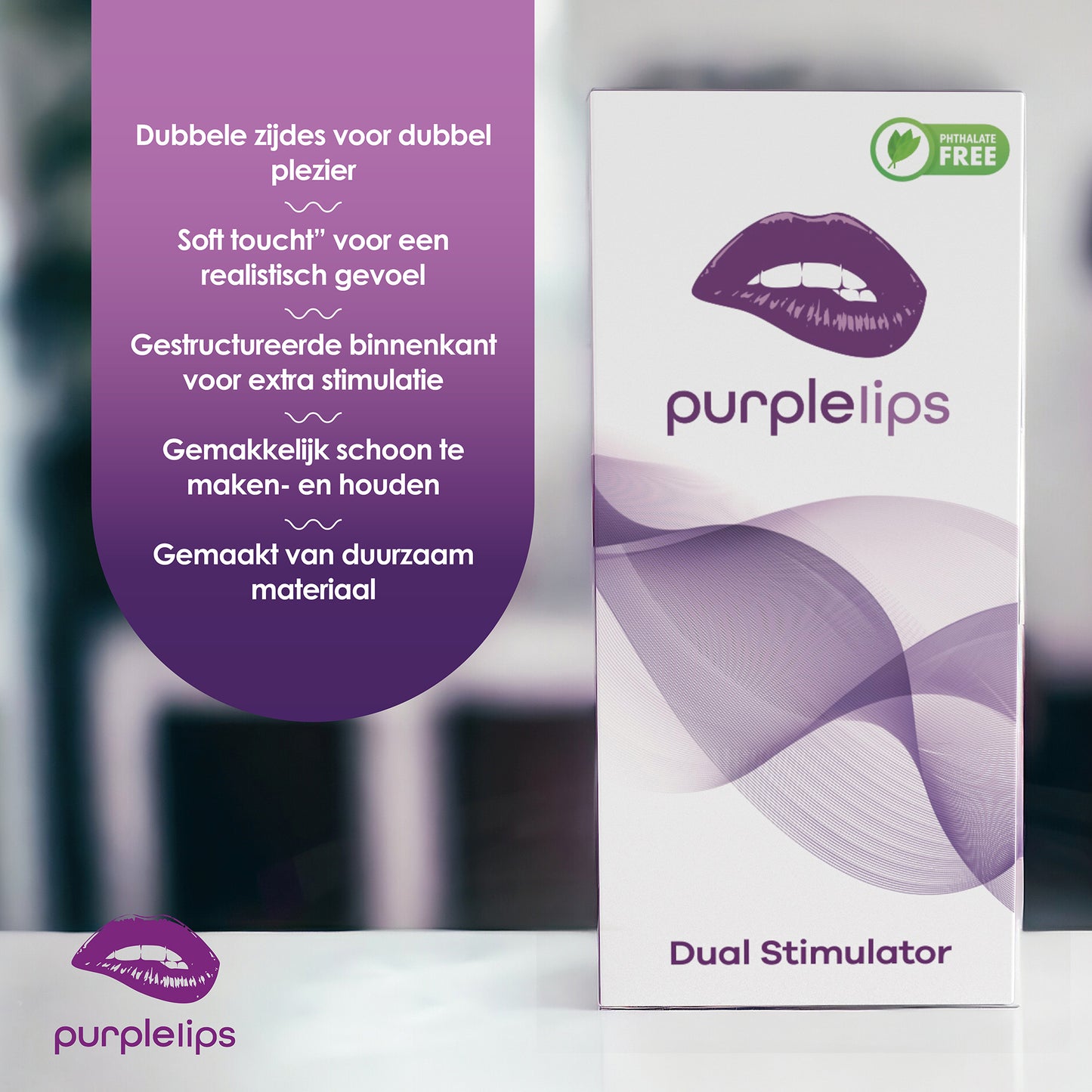 Dual Stimulator - Purplelips - For him - Dubbelzijdig